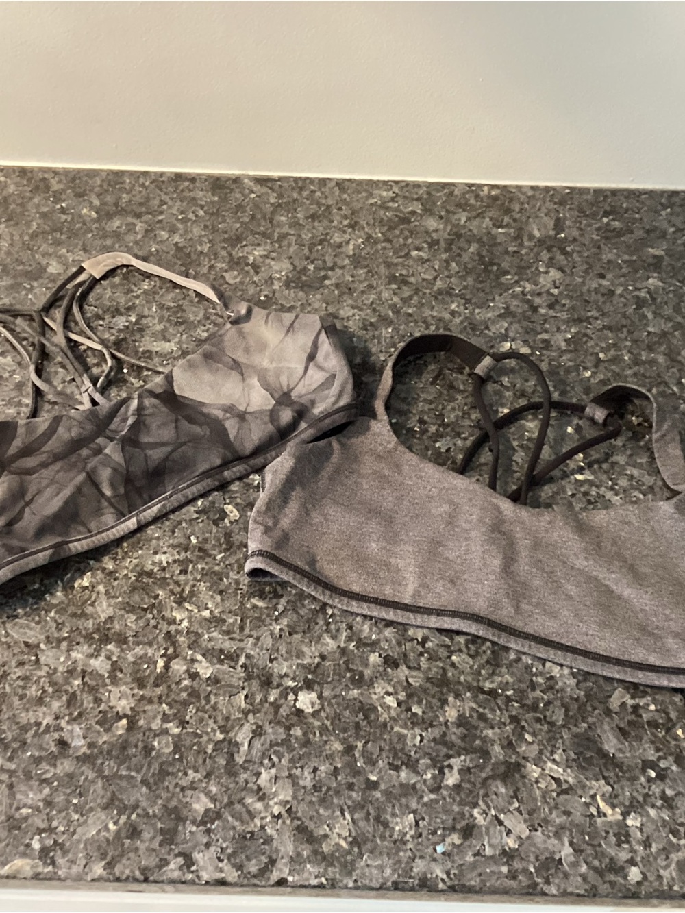 lululemon athletica Charcoal Gray Low-Impact Sports Bralettes (Pair)